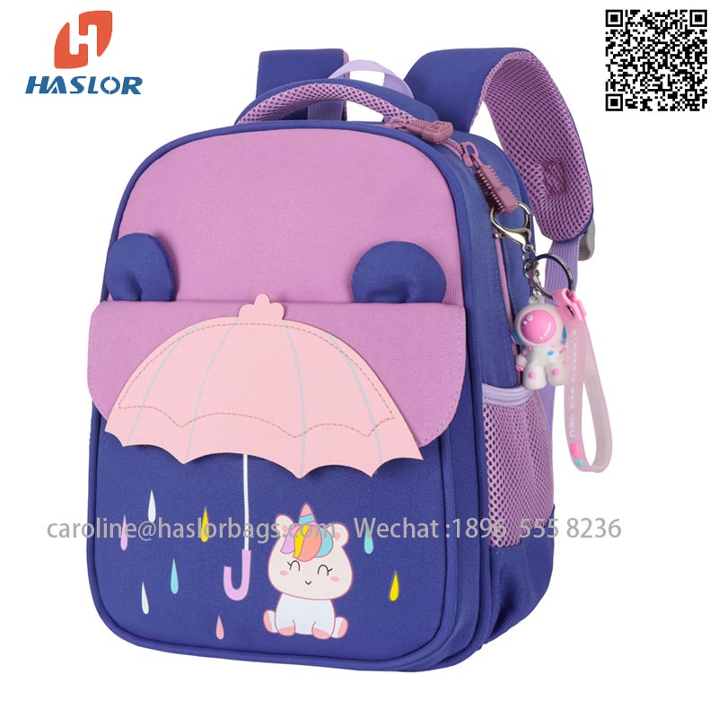 #haslor Kindergarten school bag cute princess girl lightweight men's protection backpack