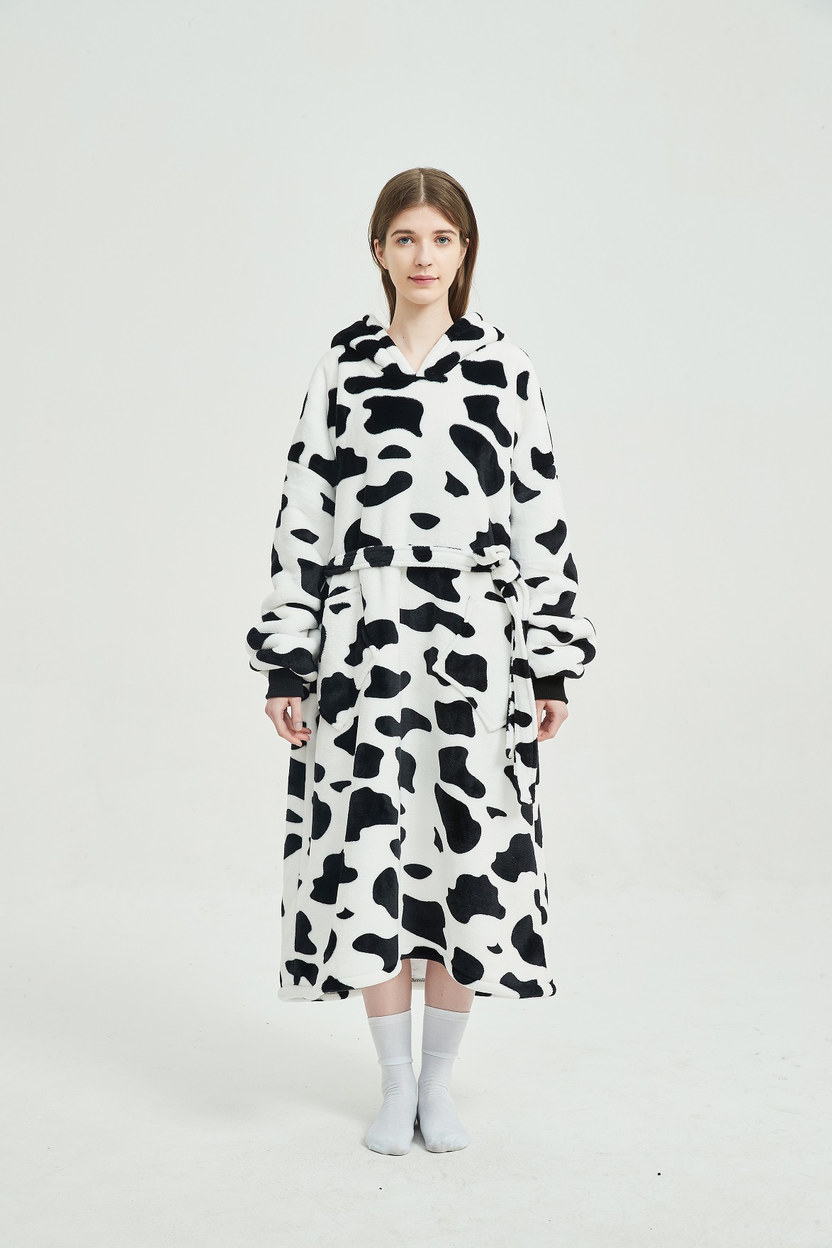 Thick and warm flannle hoodie