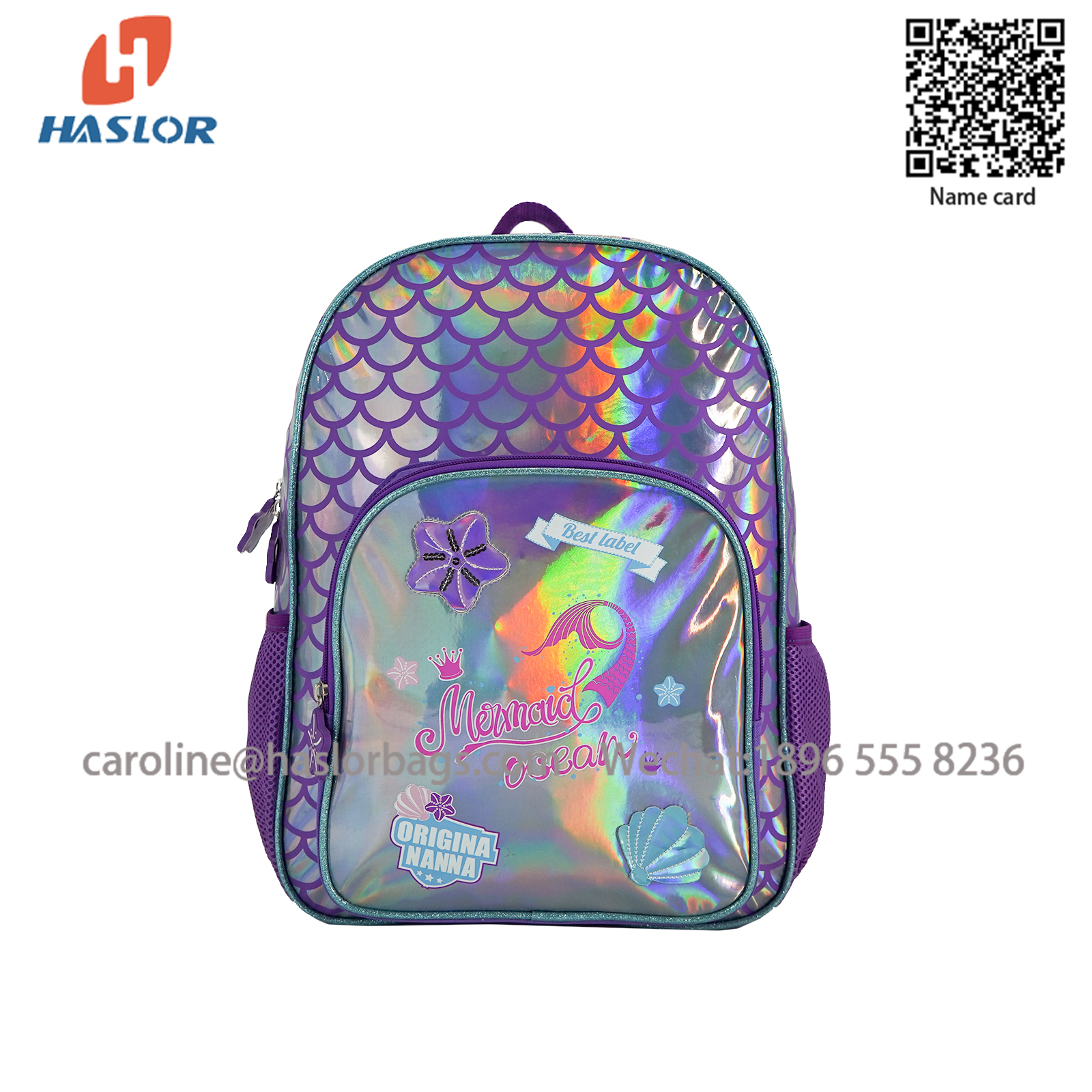 #haslor Schoolbag for primary school students large capacity children's bag Laser novel bag students
