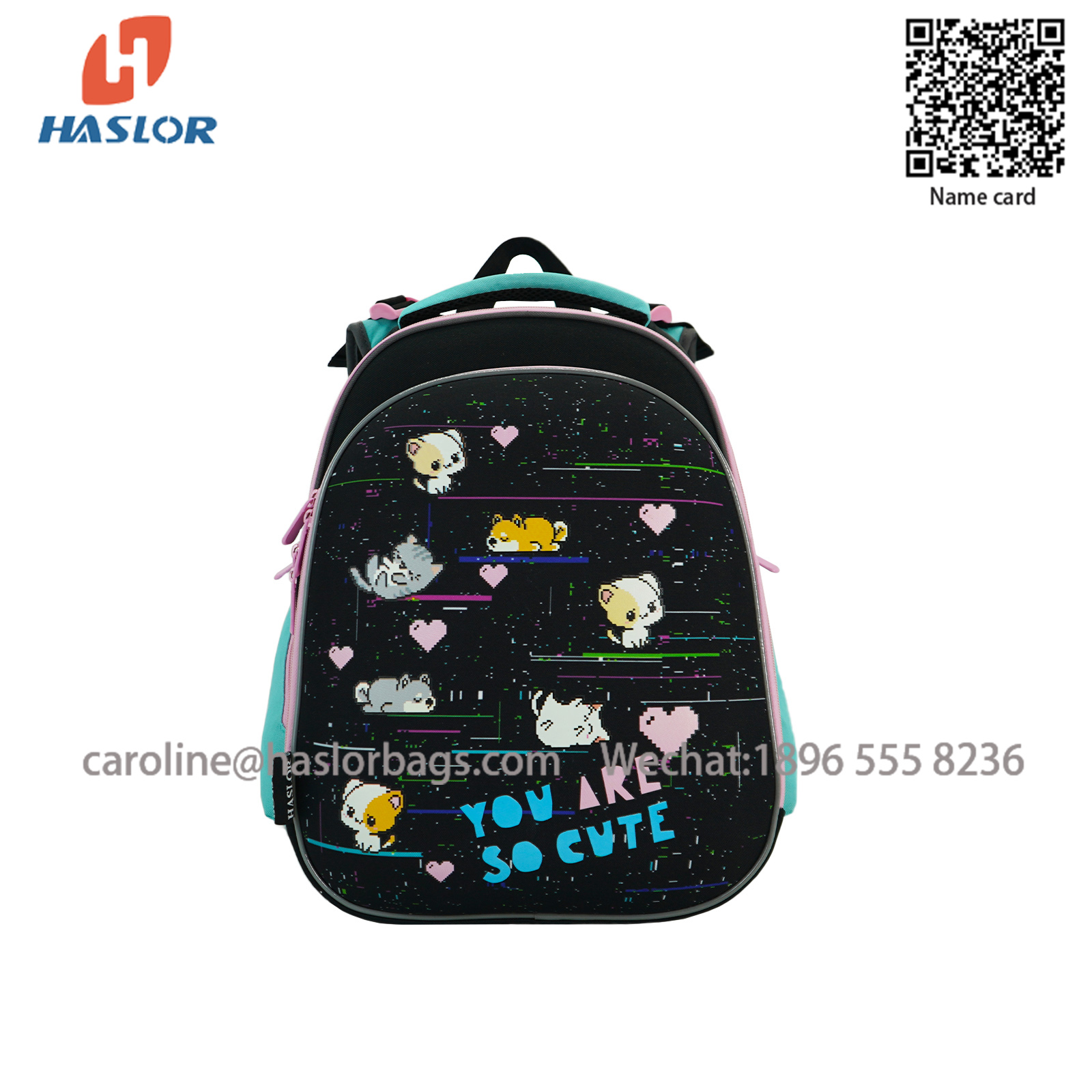 #haslor Children's 1-3-5 Grade EVA Double shoulder cartoon schoolbag primary school students