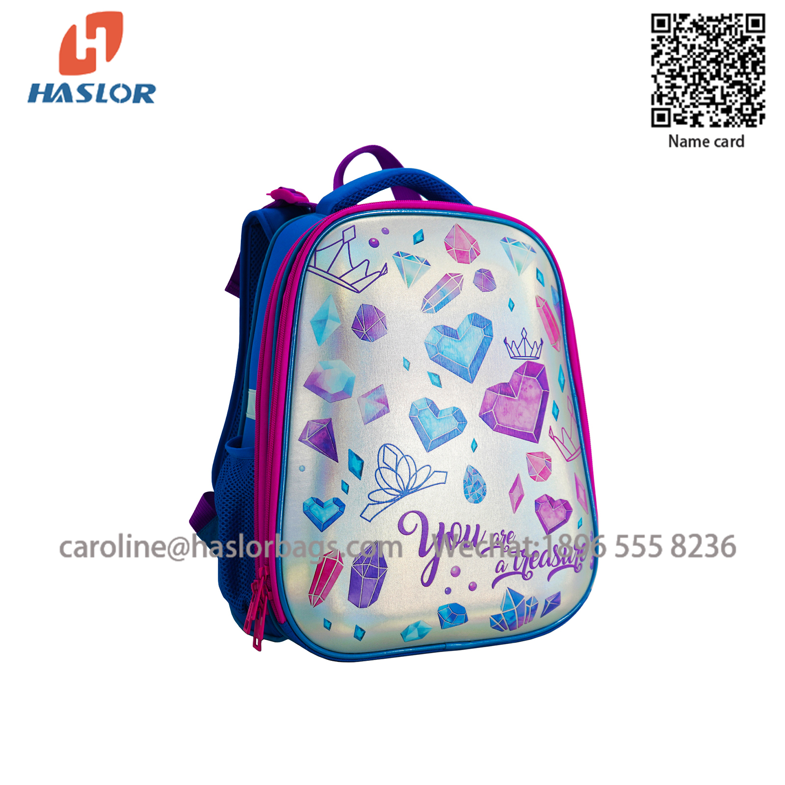 #haslor Russian design cartoon school bags 15 inch backpack for children