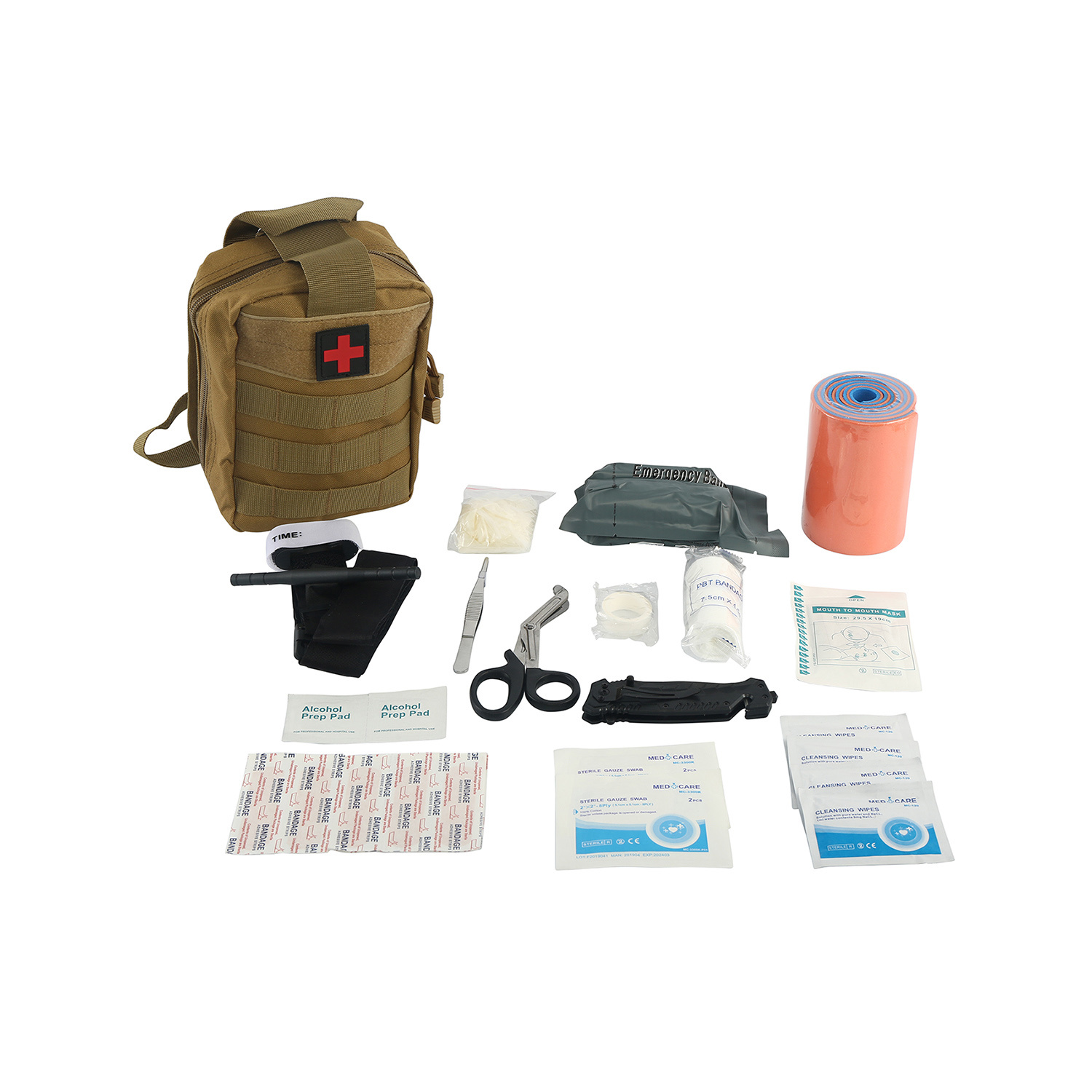 Outdoor emergency individual tactical first aid kit