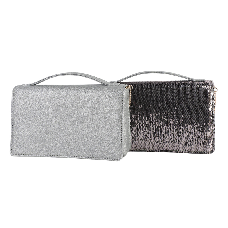Fashion simple design evening party bag sequins crossbody bag dress clutch bag