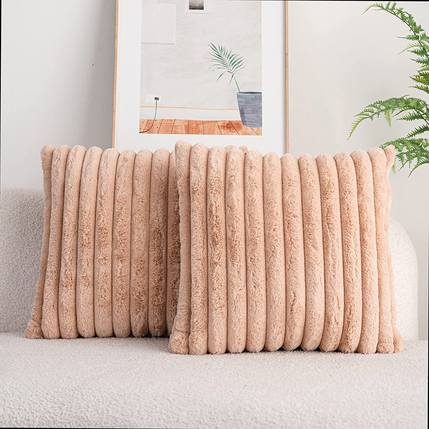 2023 Fashion soft comfortable double-sided decoration sofa bedroom striped soft pillowcase