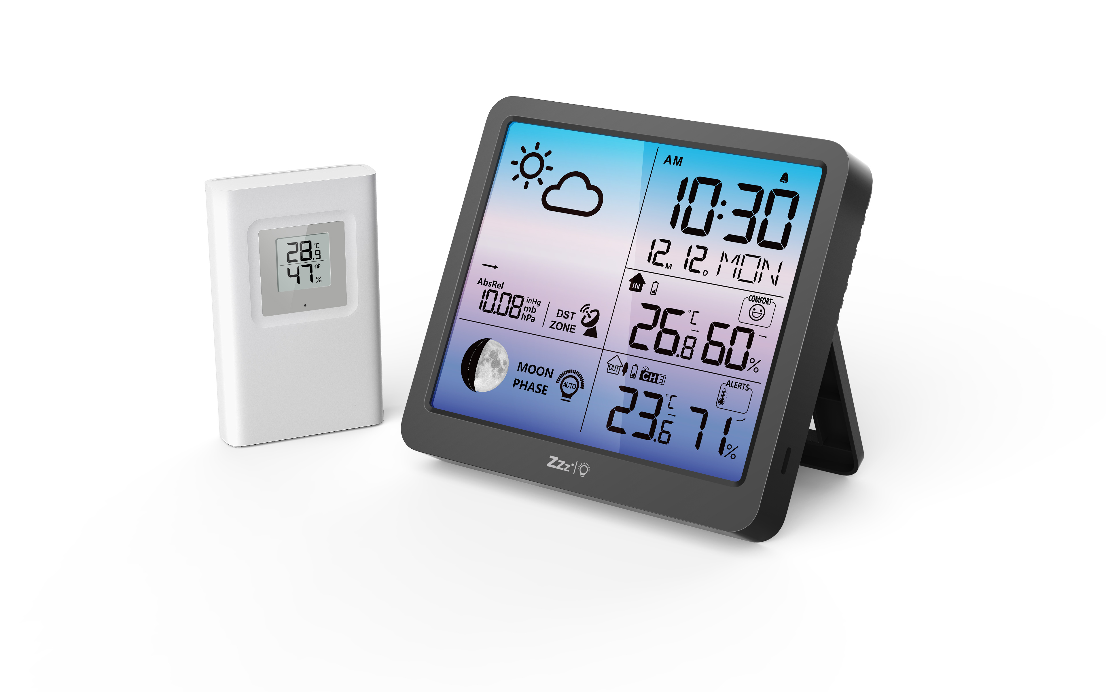 Color screen multi-channel LED weather clock