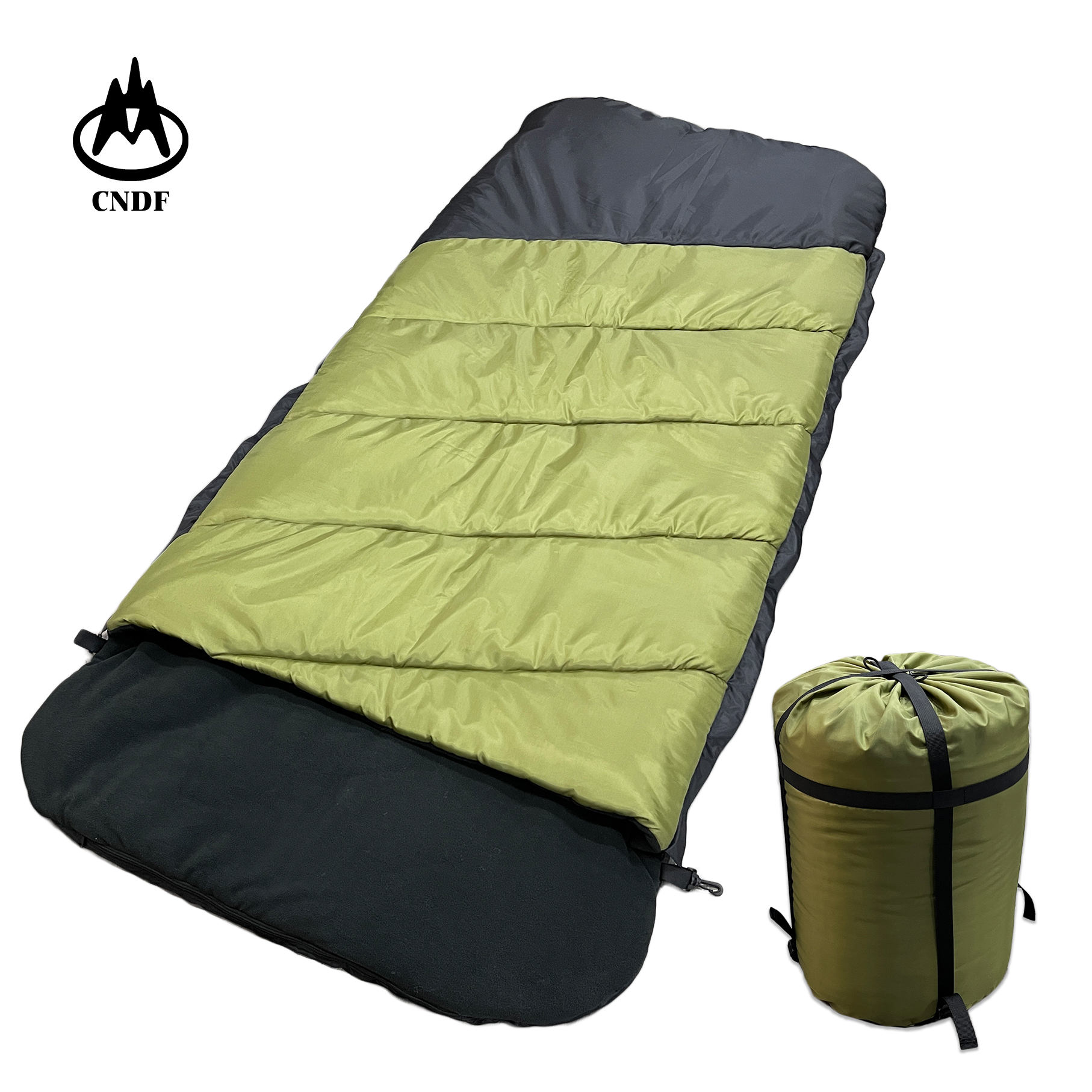 Dengfeng Outdoor Double layers Micro Fleece Luxry Envelope Sleeping Bag