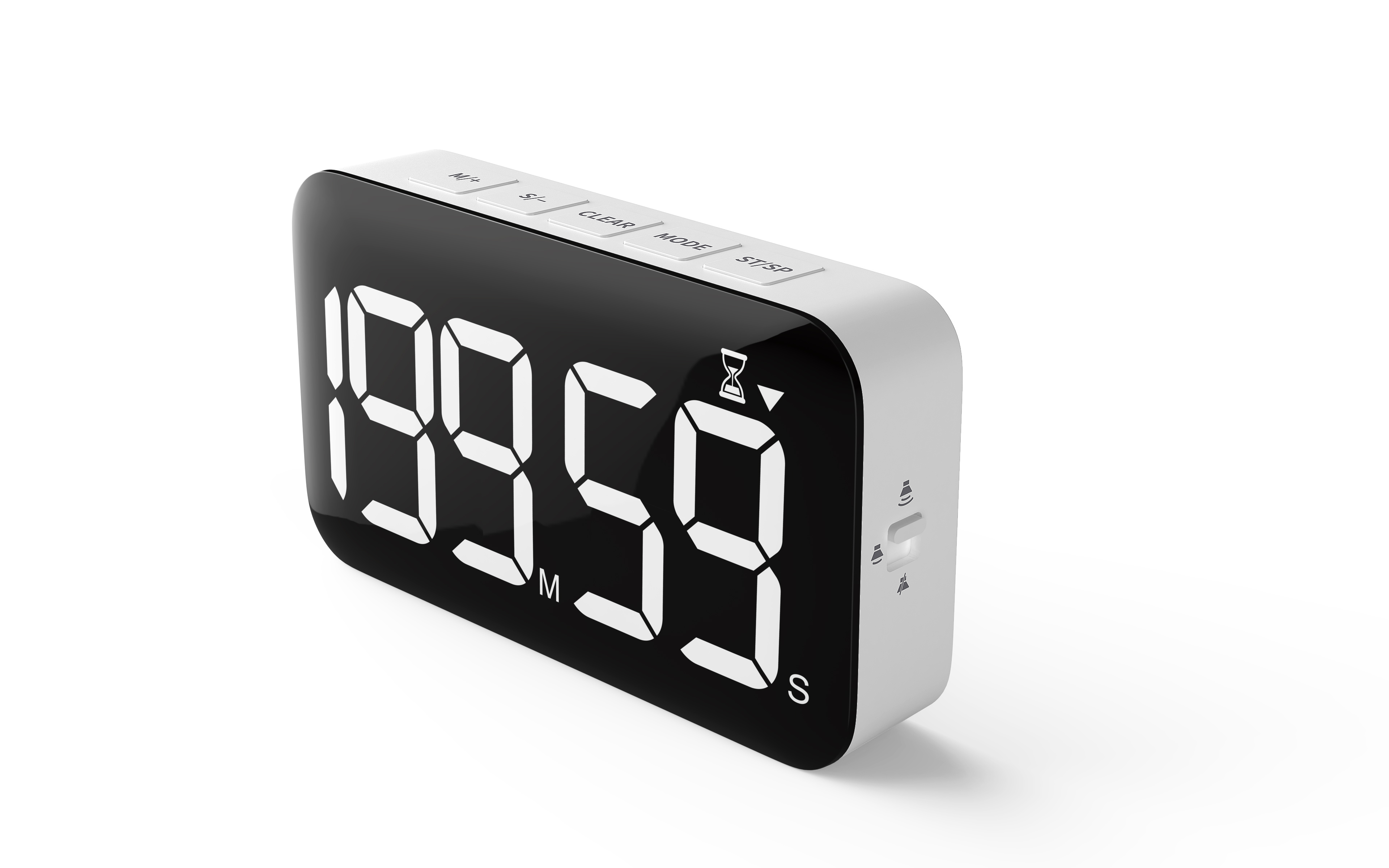 Extended LED screen black and white color matching timer