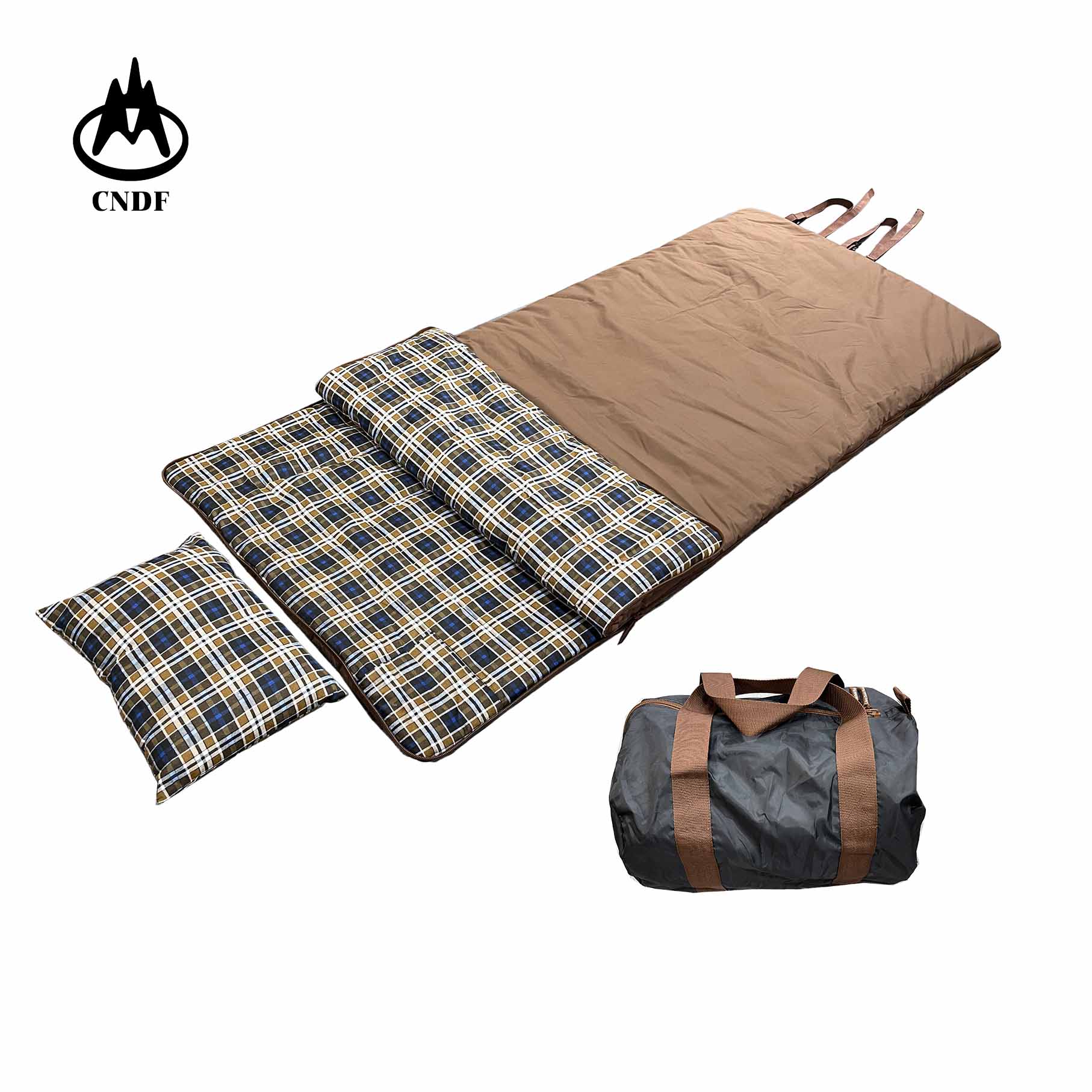 Dengfeng Outdoor Canvas Envelope Sleeping Bag for Camping Traveling