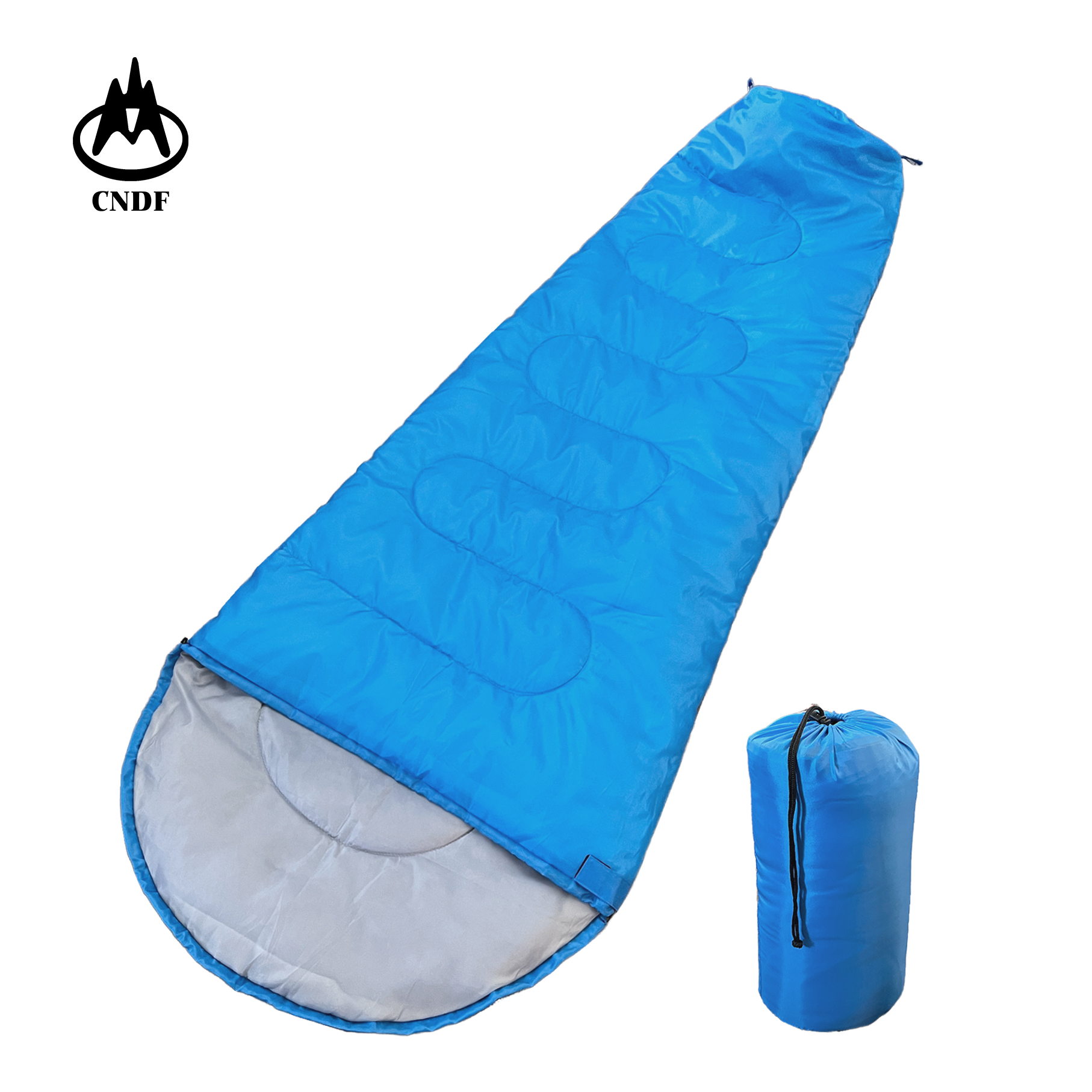 Dengfeng Outdoor Summer Blue Ultrathin Mummy Sleeping Bag for Adult Camping Hilking