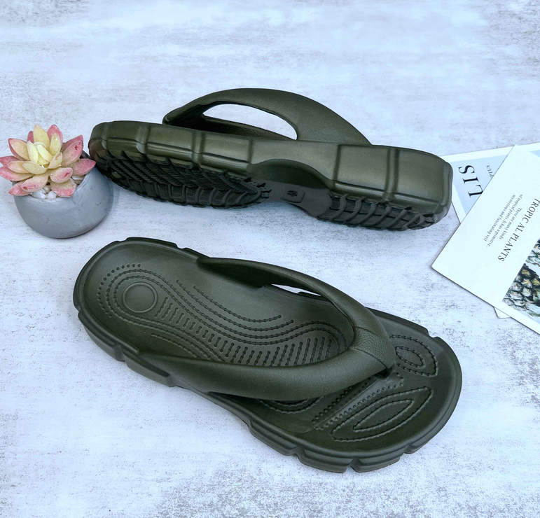 Metallic Printing Thick Sole Cushion Flip-Flip Fashion Designed Platform Slippers