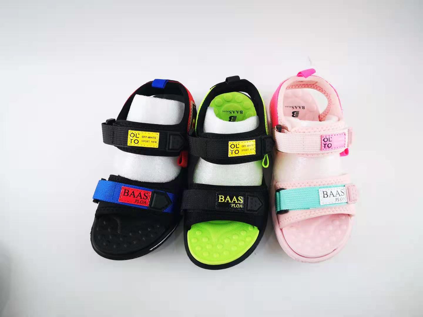 Boys' and Girls' Beach Shoes 2023 Summer New Open Toe Sandals Children Velcro Sandals