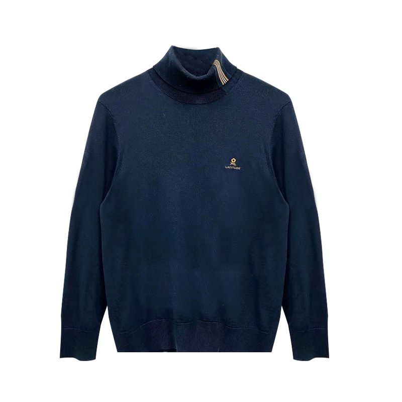 Men's Casual Knitted fashion Turtleneck long sleeve Pullover Sweater