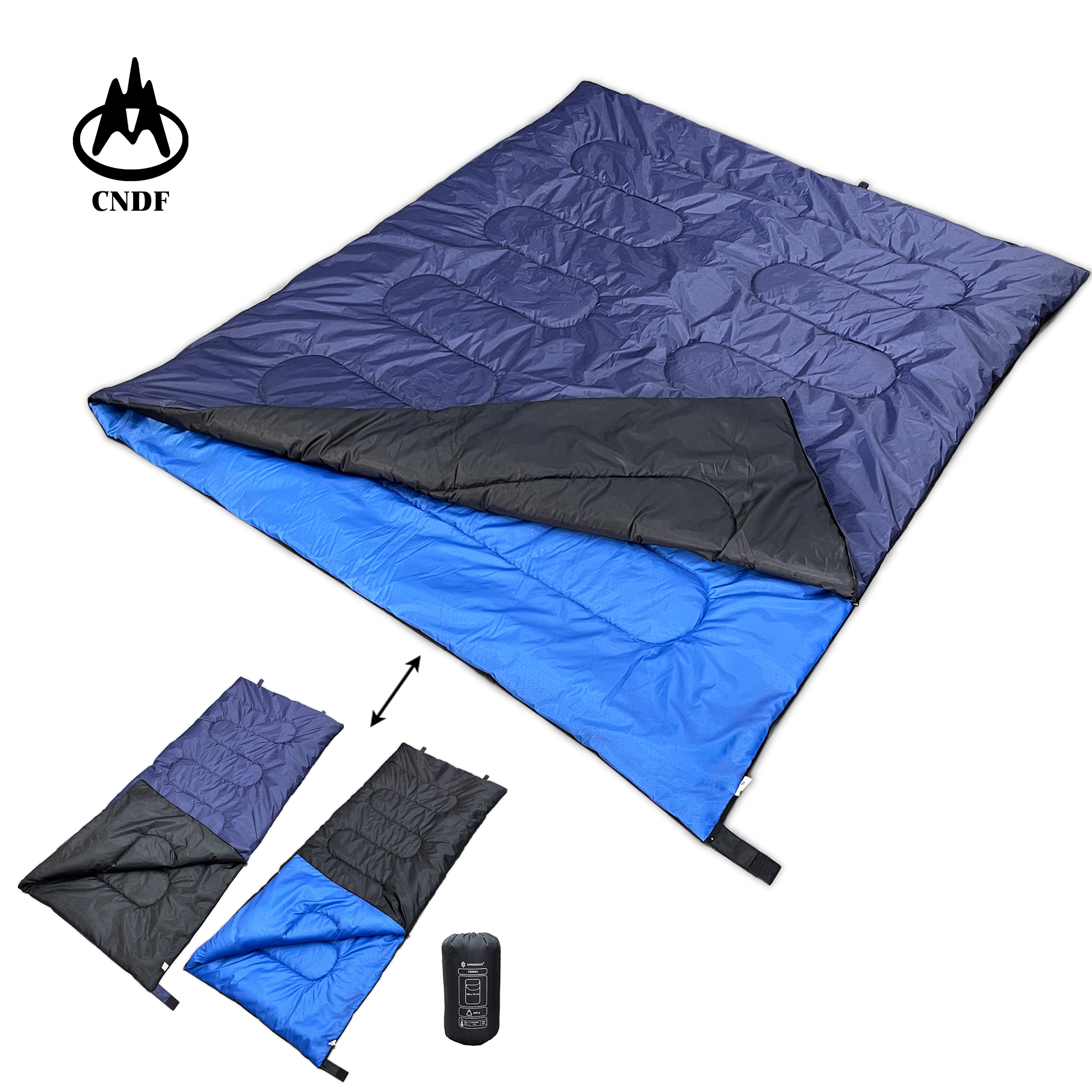 Dengfeng Outdoor Ultrathin Envelope Double Sleeping Bag for Couple Camping Hiking Traveling