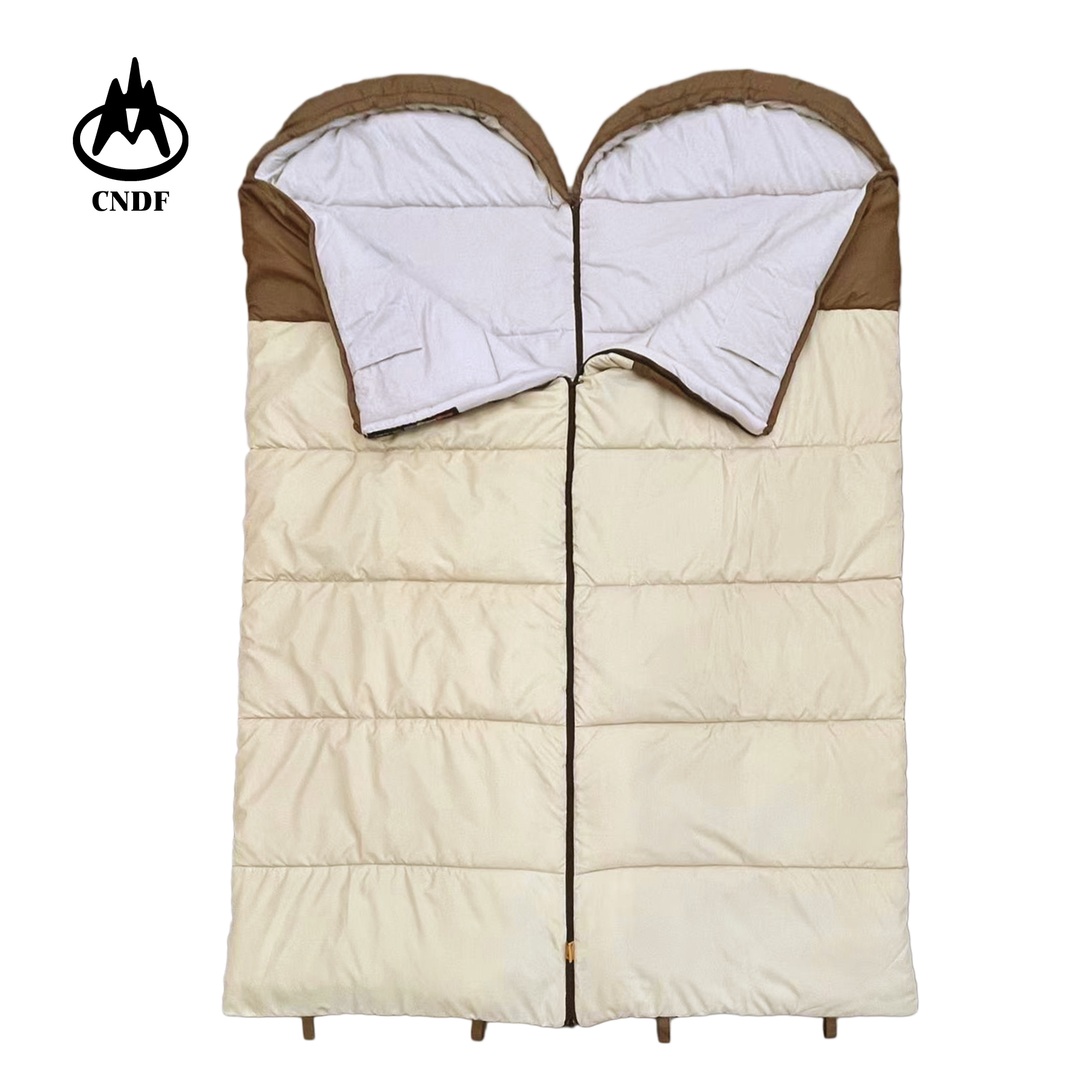 Dengfeng Outdoor Envelope Double Sleeping Bag with Hood for Couple Camping Hiking Traveling