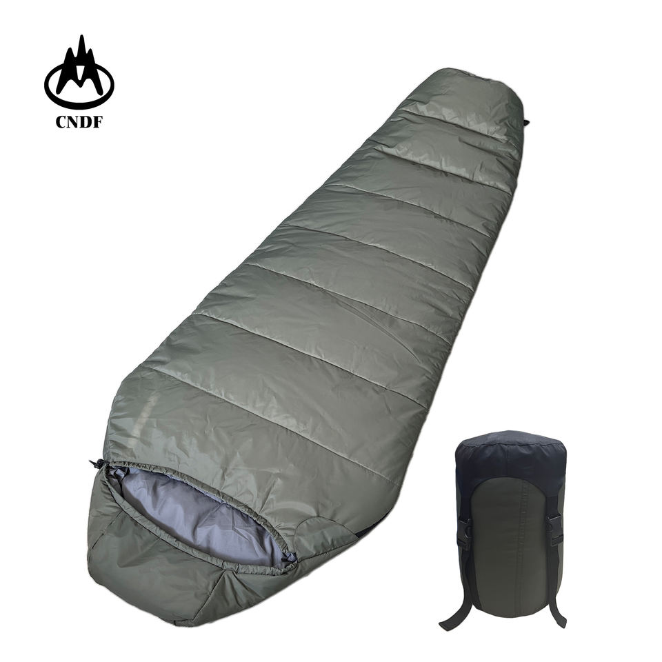 Dengfeng Outdoor 3 Season Waterproof Adult Gray hot sale Mummy Sleeping Bag Camping Hiking