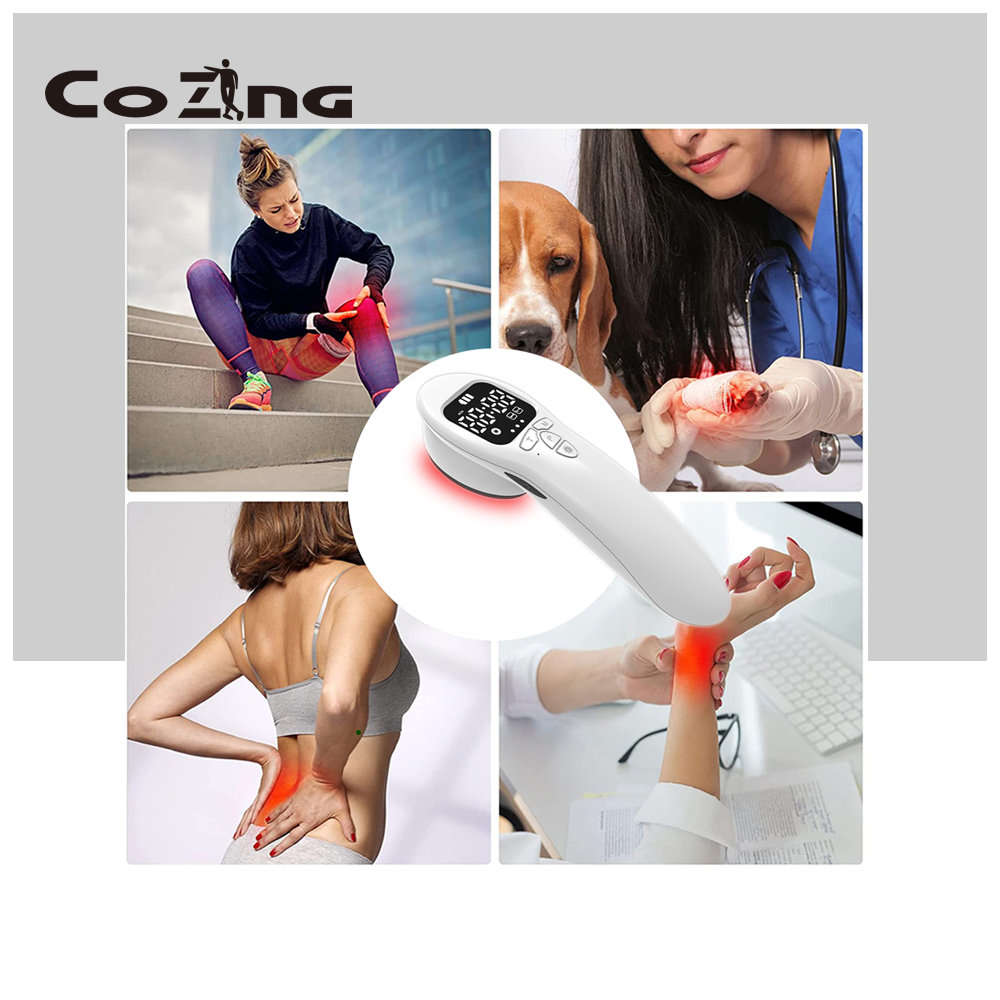 White Laser Therapy Devices 17 Laser Diodes Handheld Medical Devices 650nm 808nm for Knee Joint Back