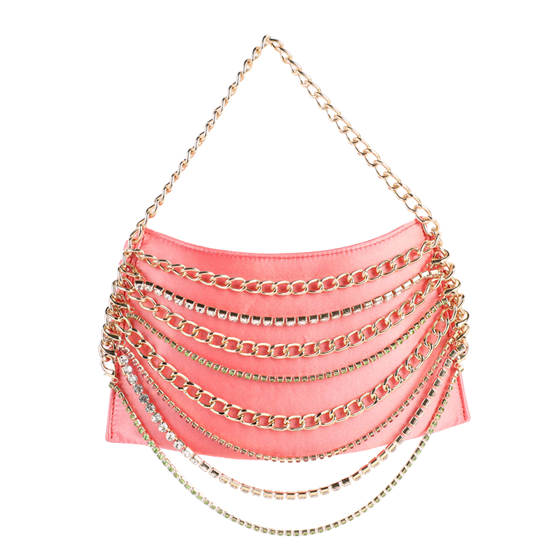 Crystal chain decorative handbag clutch bag handbag shoulder bag