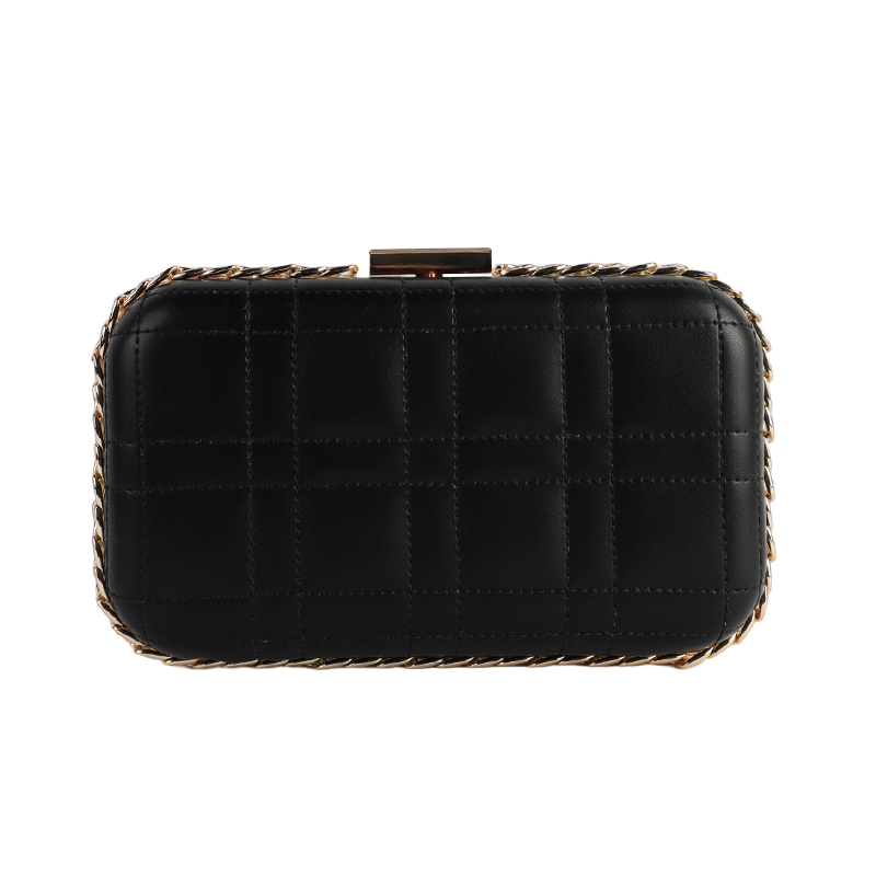 Quilting clutch Bag evening party bag handbag shoulder bag with chain decoration