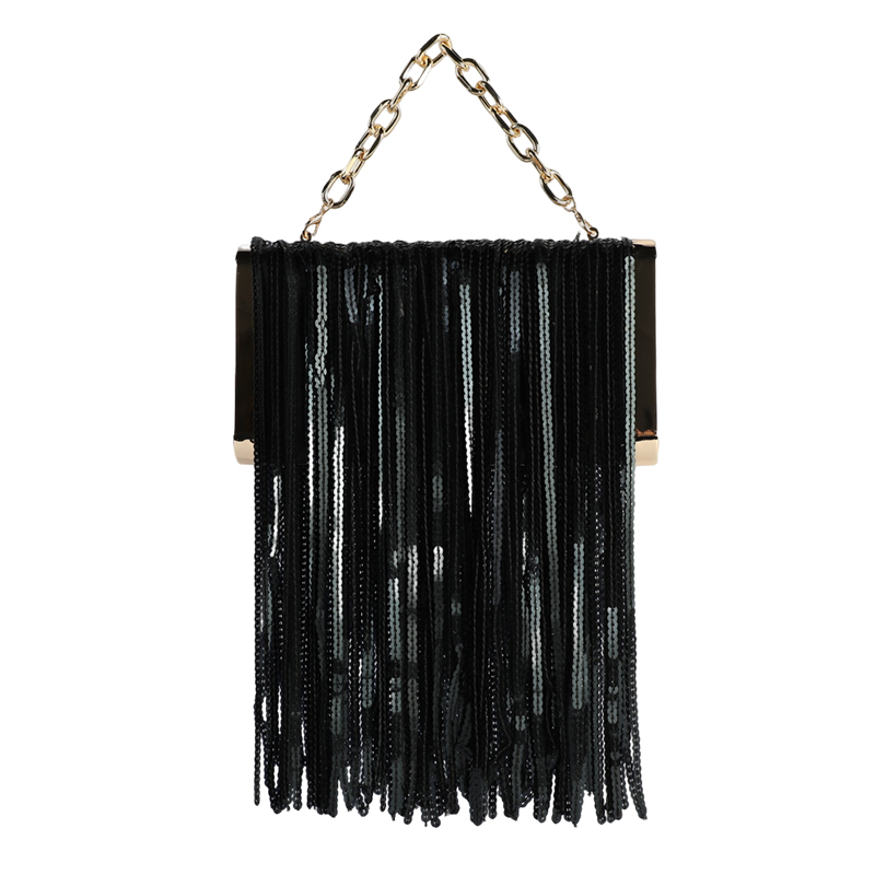 Sequins tassel Clutch Bag evening party bag handbag shoulder bag
