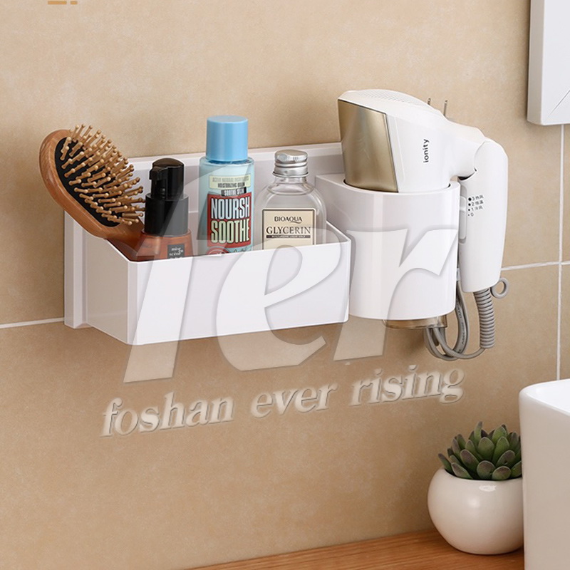 Hairdryer organiser w/non-marking sticker