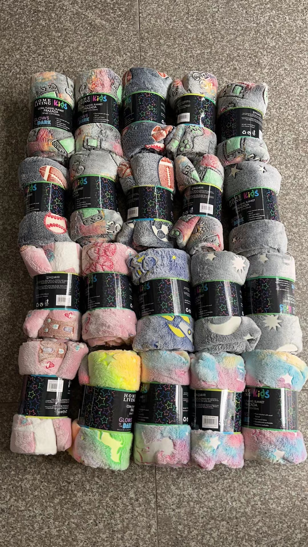 Glow in the dark blankets