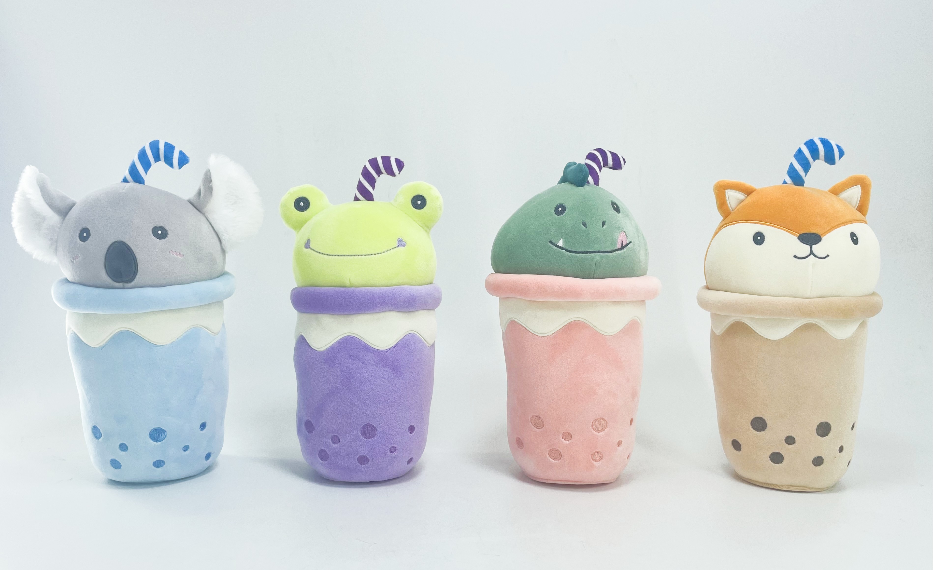 Plush Super Soft Bubble Tea Cute Animal Pillow