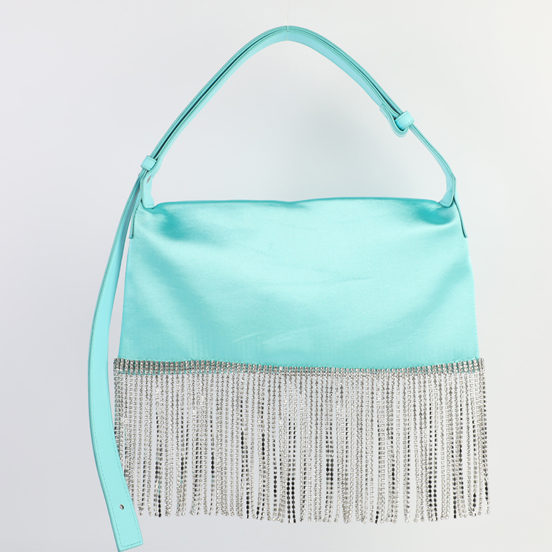 Crystal tassel decoration women's handbag shoulder bag clutch bag
