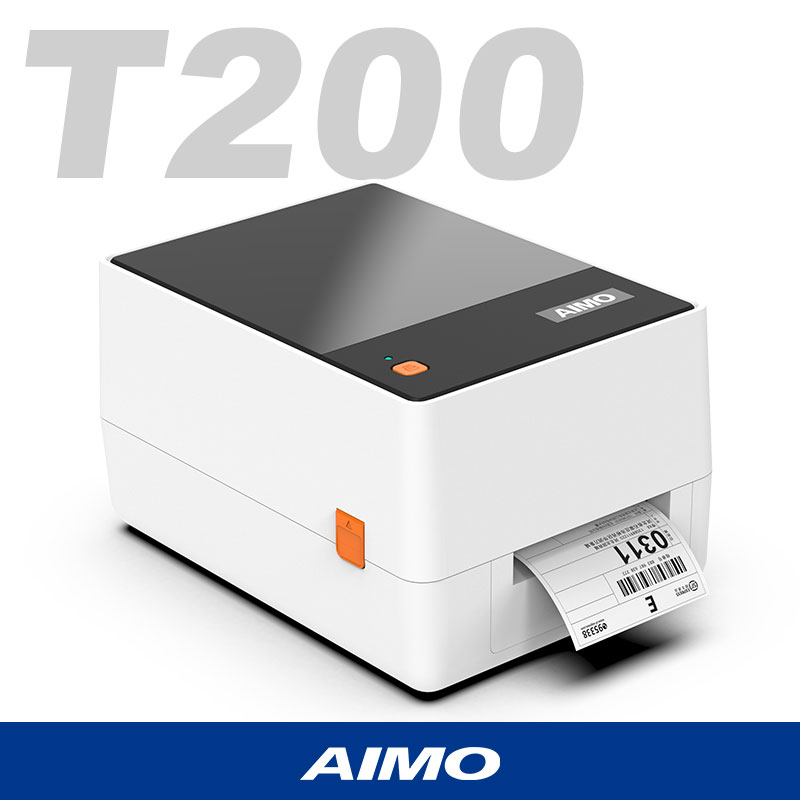 Aimo T200 4 Inch Desktop Thermal Transfer Printer Shipping Label Barcode Printer