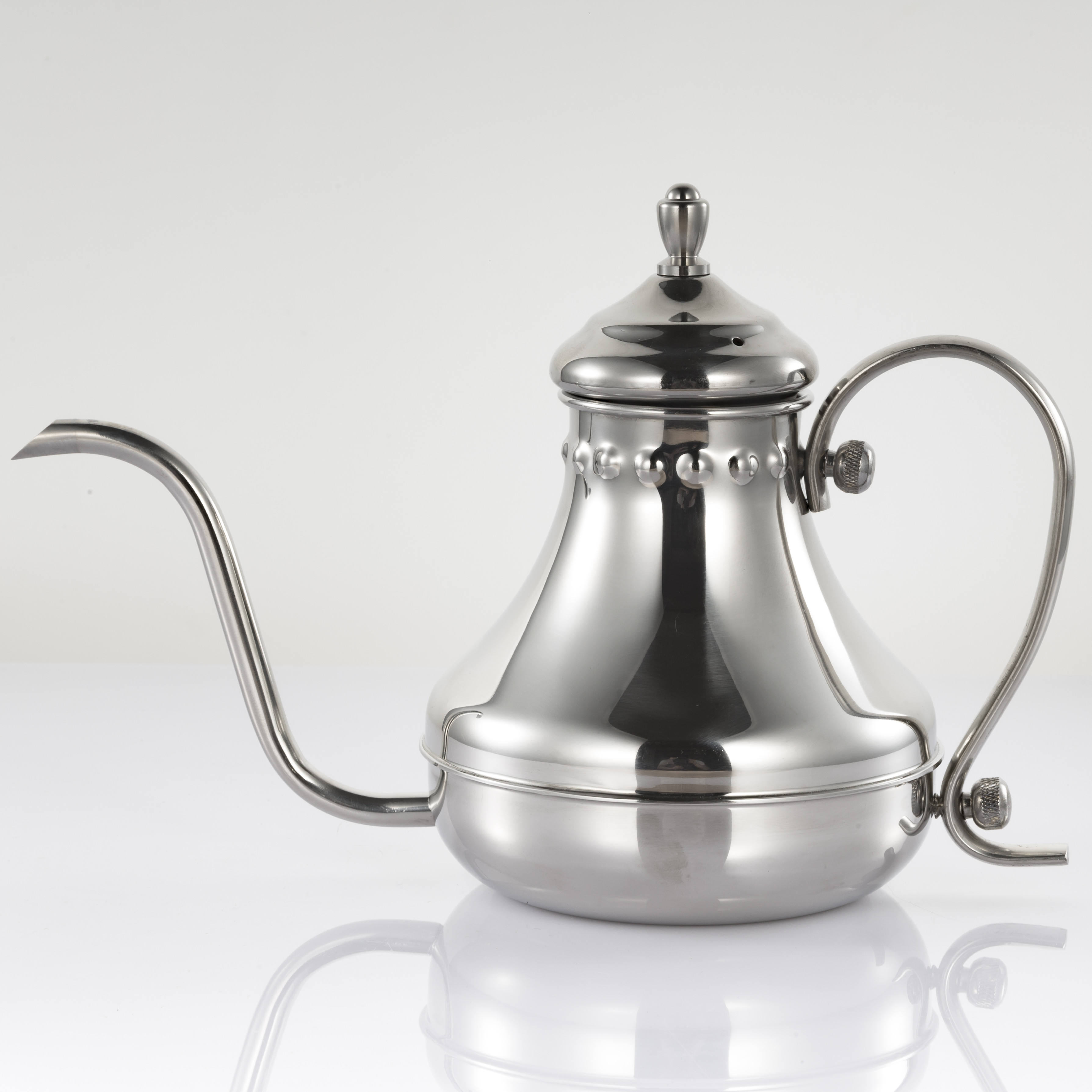 420ML Stainless Steel Handle Drip Pot Spout Long Mouth Black Pour Over Coffee Gooseneck Kettle