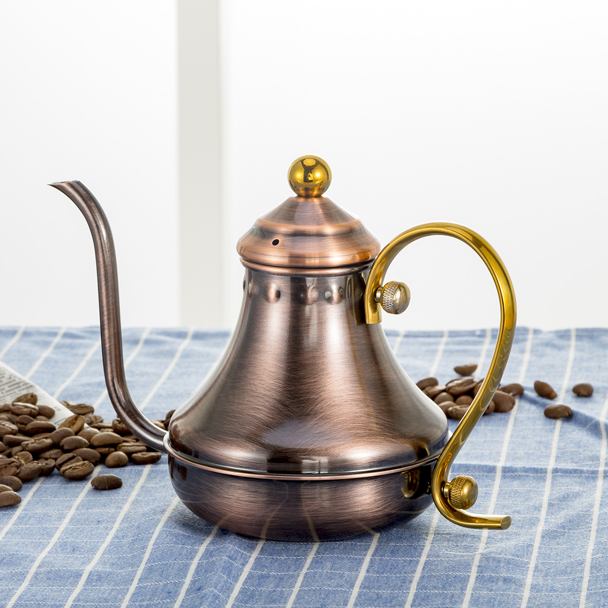 420ML/650ML Stainless Steel Handle Drip Pot Spout Long Mouth Black Pour Over Coffee Gooseneck Kettle