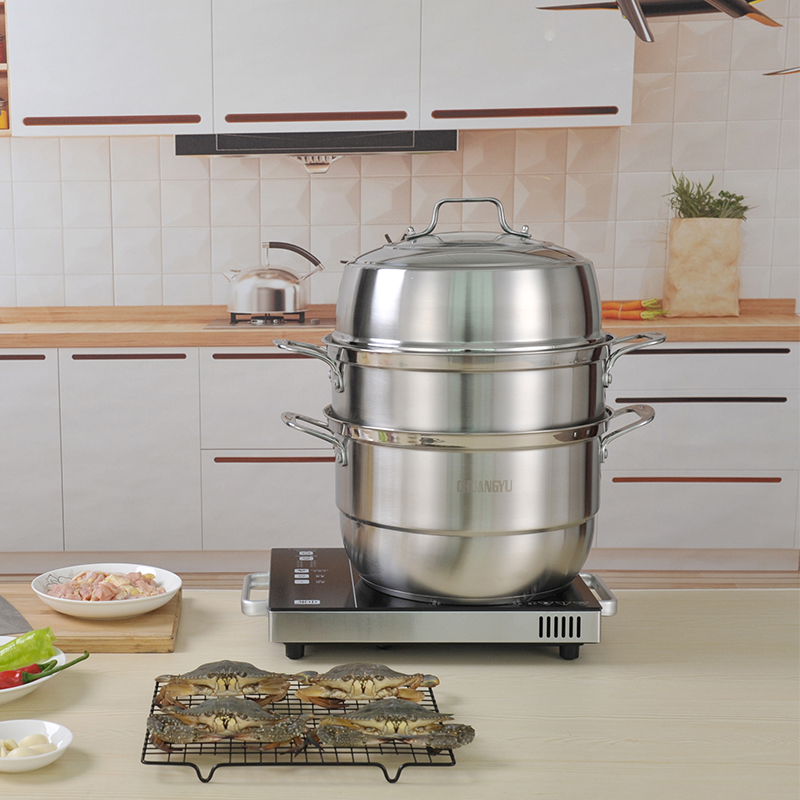 Two-Layers Stainless Steel Steamer Pot