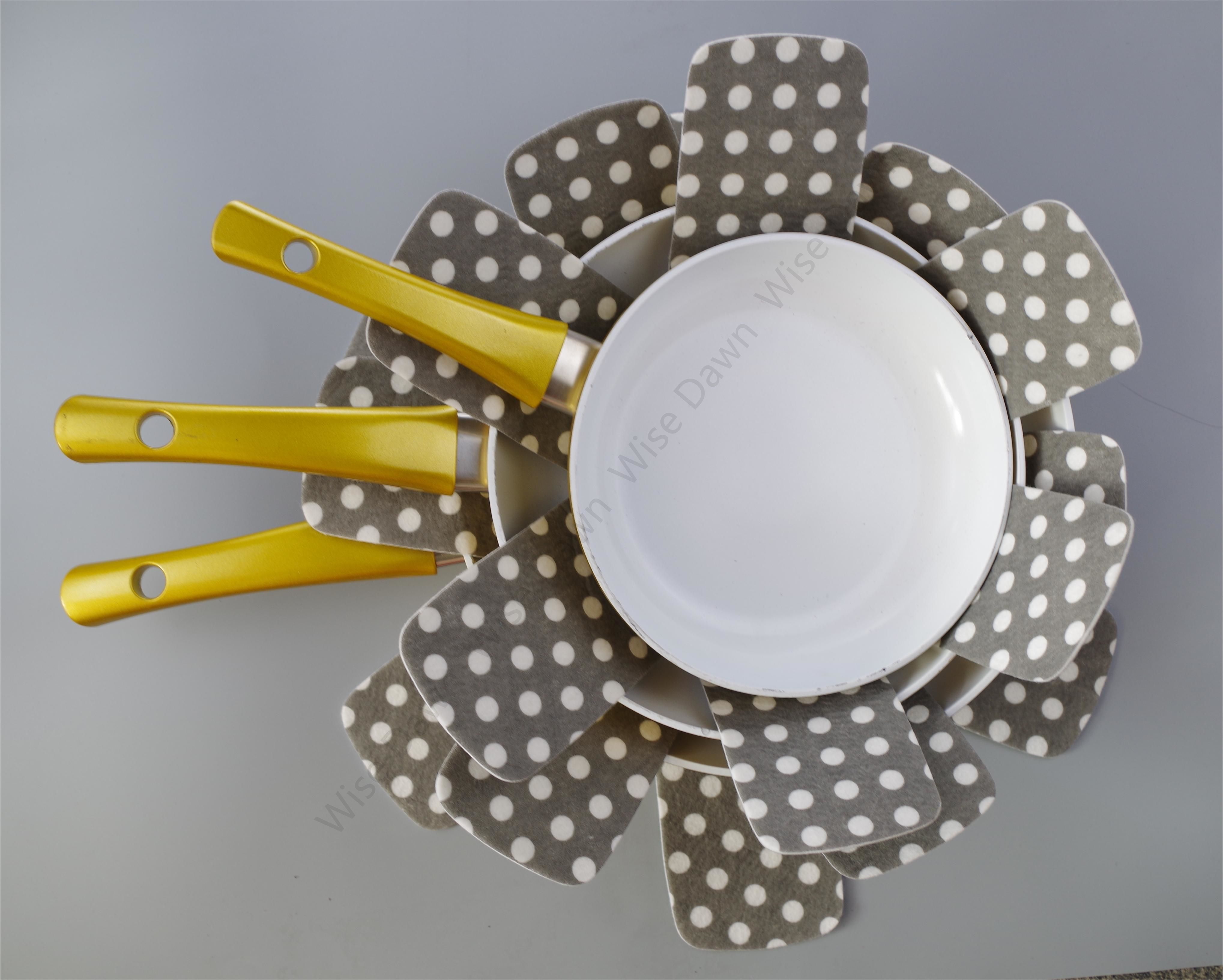 Printed nonwoven cookware protectors pan protector coated fabric