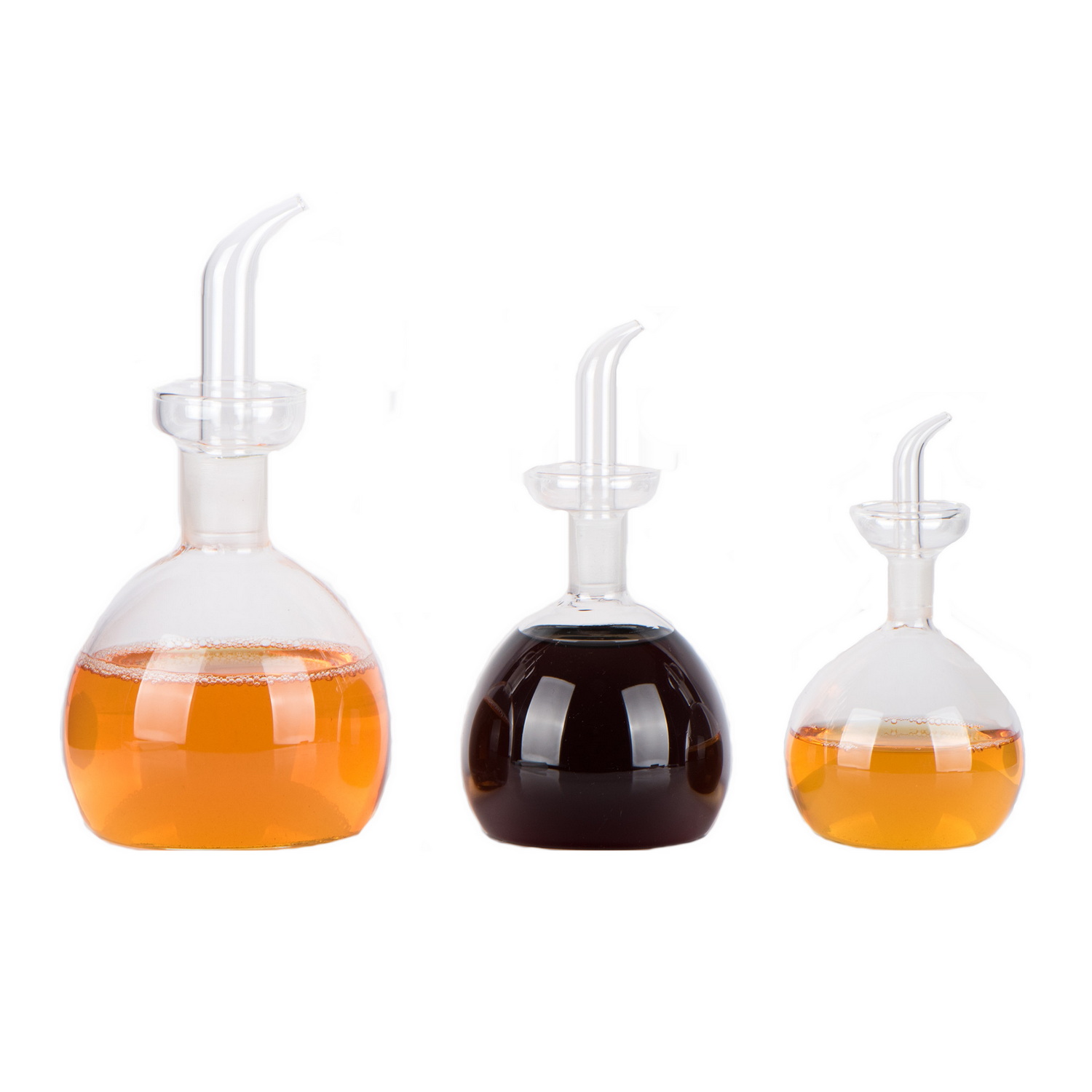 High borosilicate glass oil bottle with glass stopper