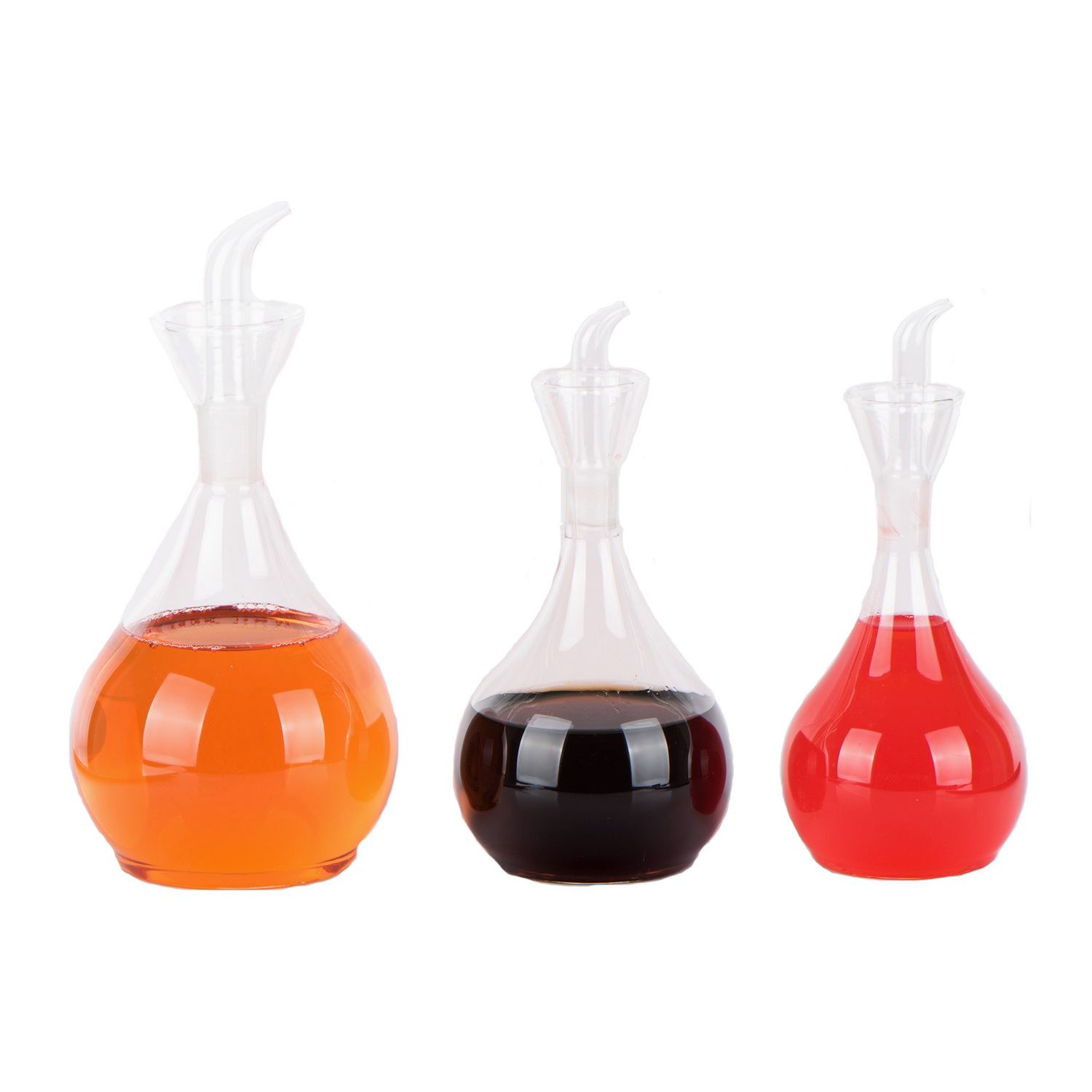 High borosilicate glass oil bottle with glass stopper