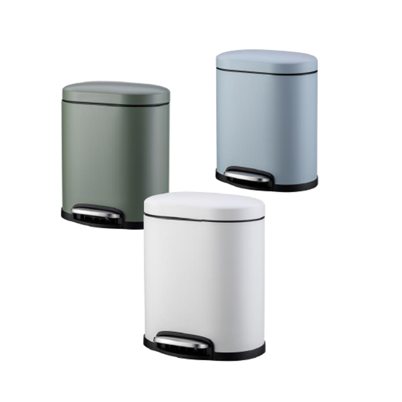Wholesale bulk prices 5L 30L soft closing metal colorful rectangular foot pedal trash bin SW6910N
