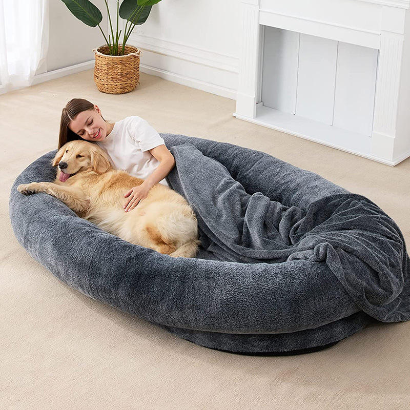 Readortextile Memory Foam Human Sized Dog Bed Oval Human Dog Bed For People Adults