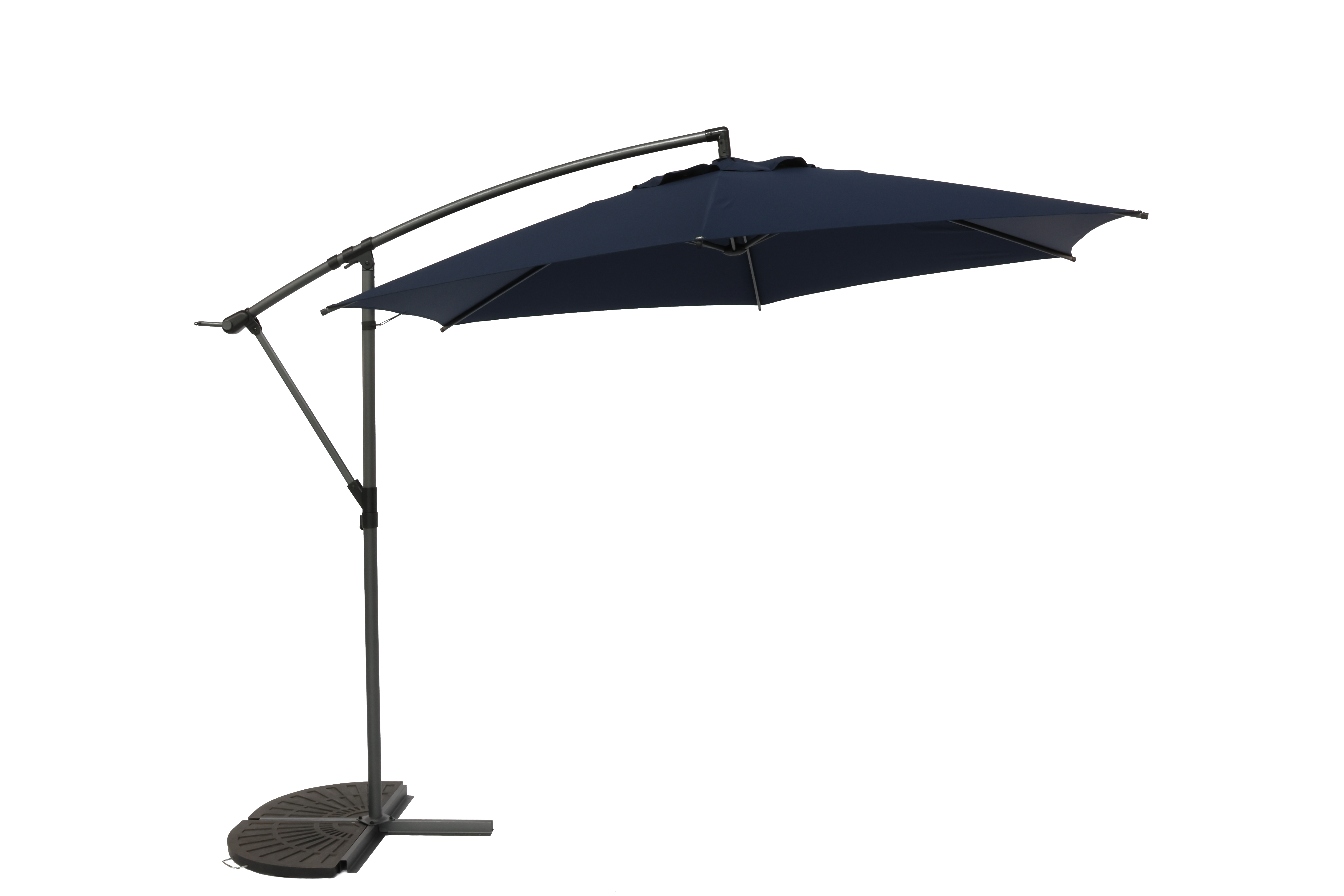 Banana umbrella with 360 degree turn
