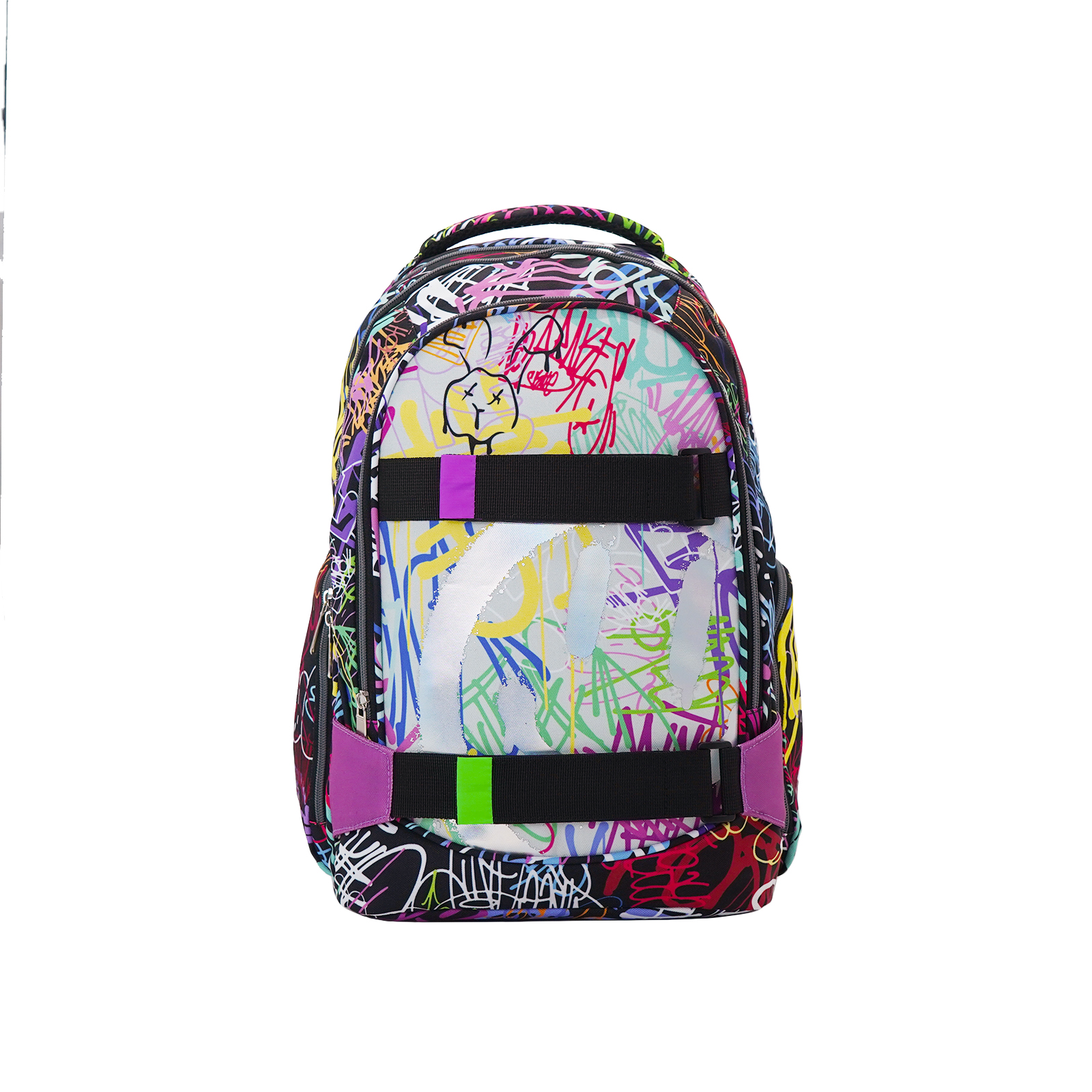 Hot selling large capacity trend graffiti fashion printed teenage student bag