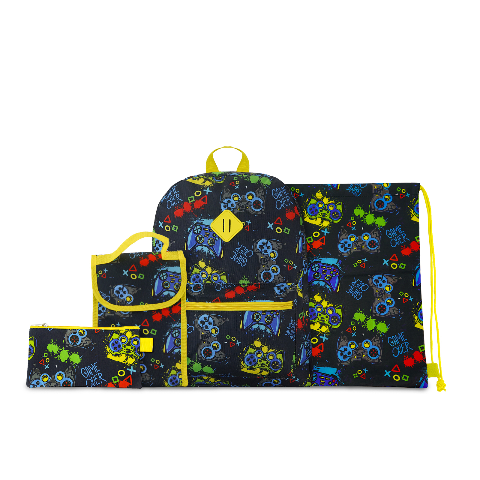 Haslor hot selling 5 Pcs School Bag set fashion sports backpack teenage student schoolbag travel bag