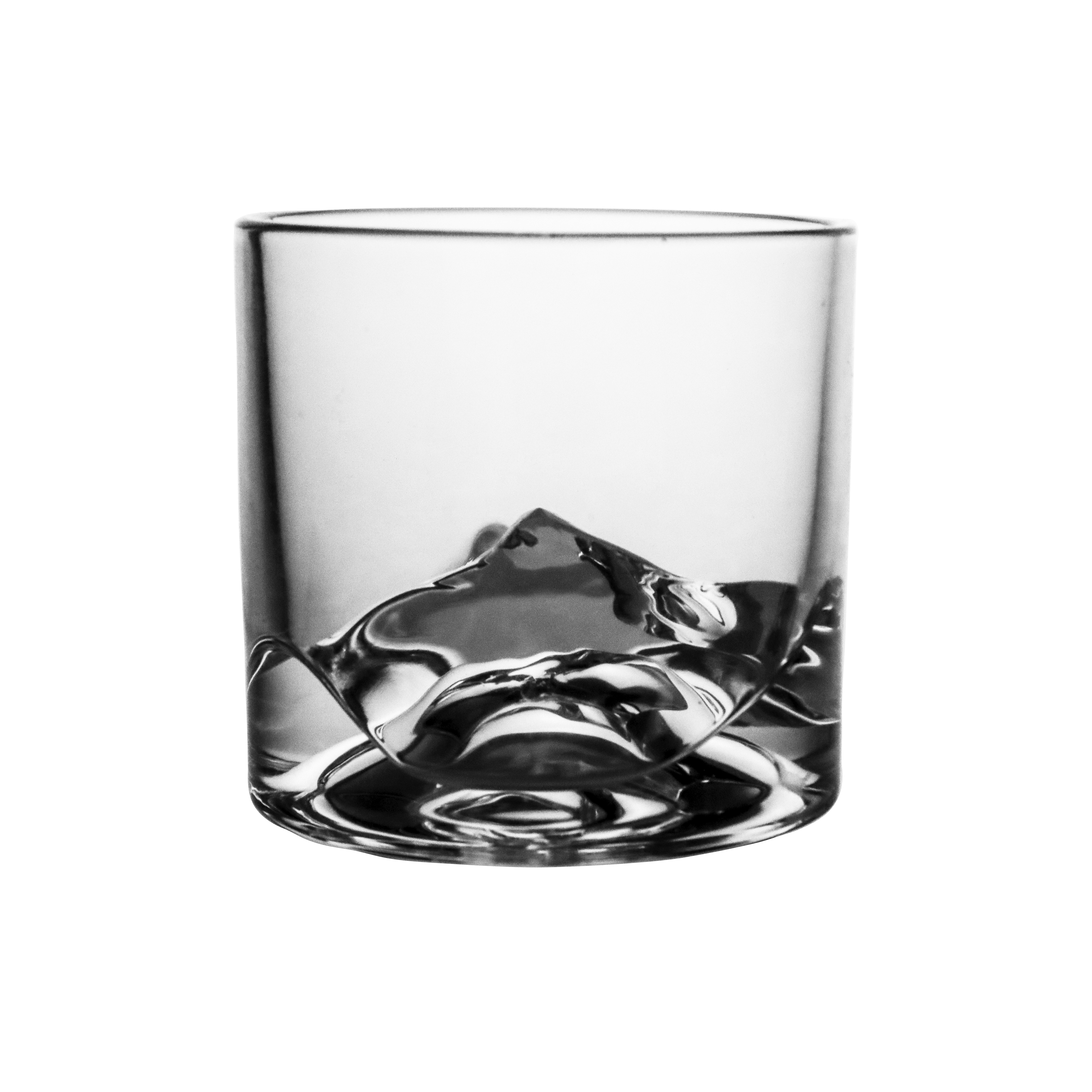 Mountain Whiskey Glass Crystal Spinning Whisky Tumbler Wholesale Custom