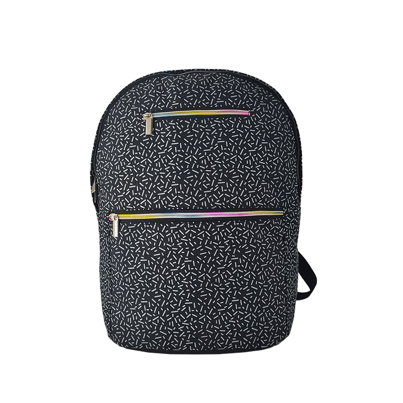 Haslor new design black spot hot selling backpack teenage student bag