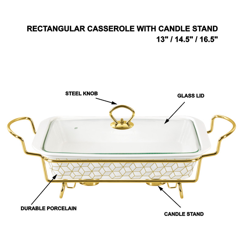 Casserole With Candle Stand, Food Warmer