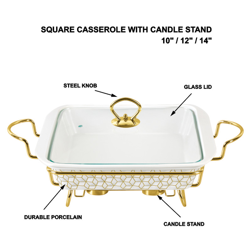 Casserole With Candle Stand, Food Warmer
