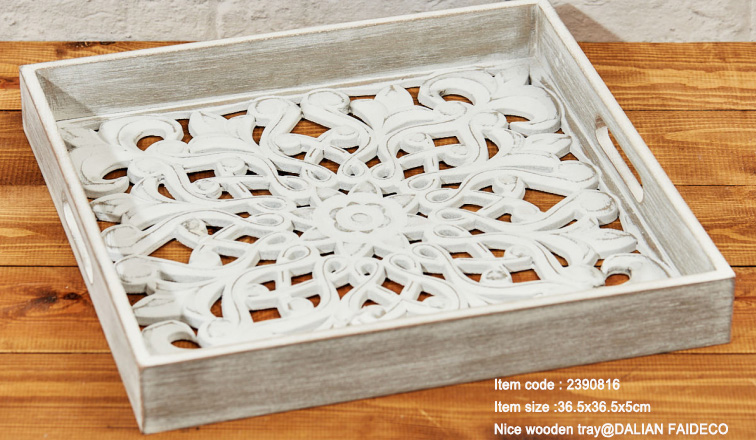 MDF Wooden Tray in round shape