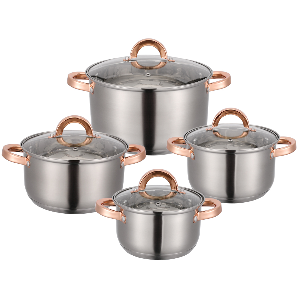 Kitchen ware kitchenware set, kitchen pot and pan set, stainless steel cooking pot set cookware sets