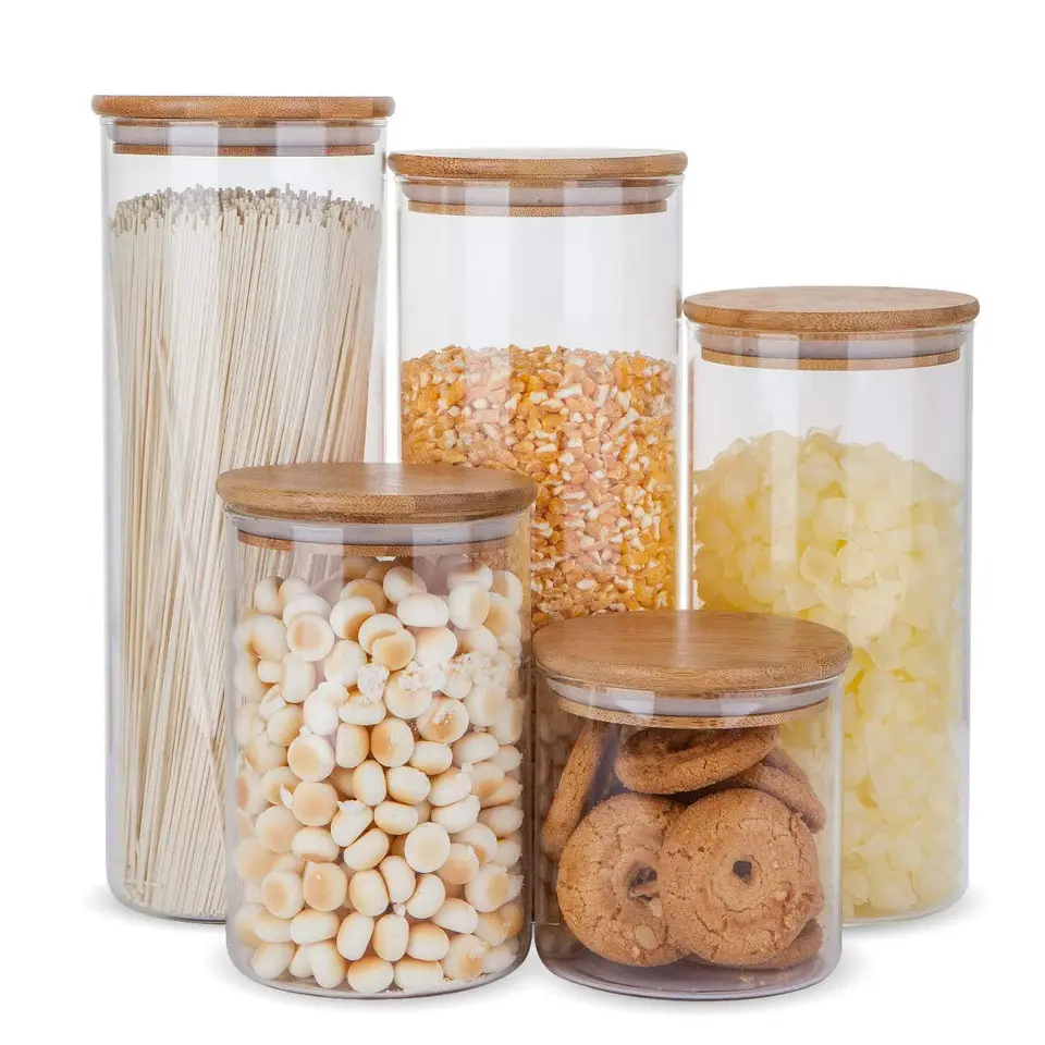 Glass storage jar