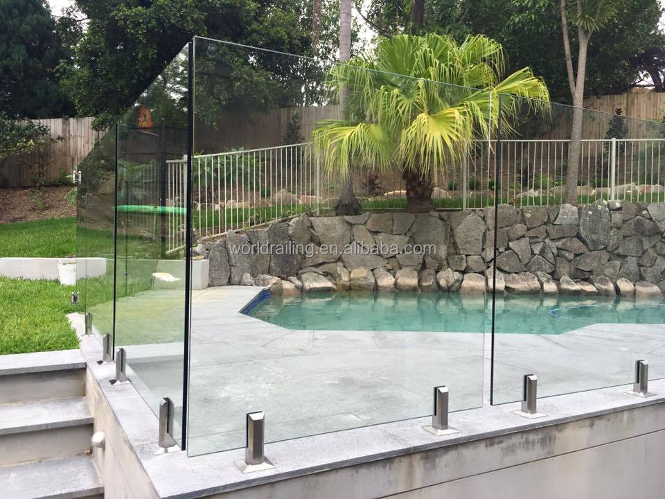 YL rave reviews stainless steel frameless outdoor glass spigot glass clamp glass railing post