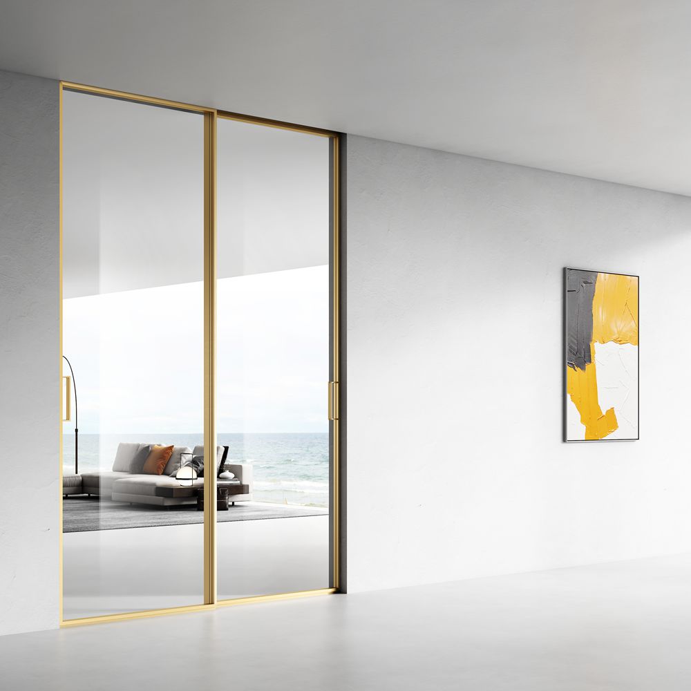 Panoramic Door, Slim Framed Door, Kitchen Sliding Door, Aluminum Framed Door, Balcony Partition Door