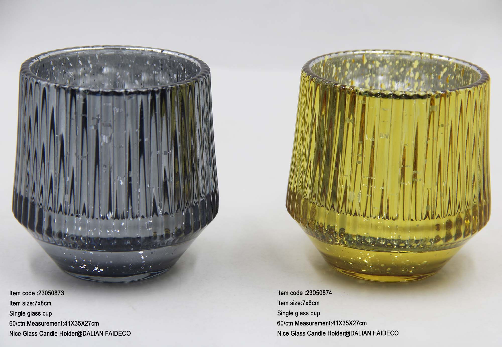 Single glass candle holder