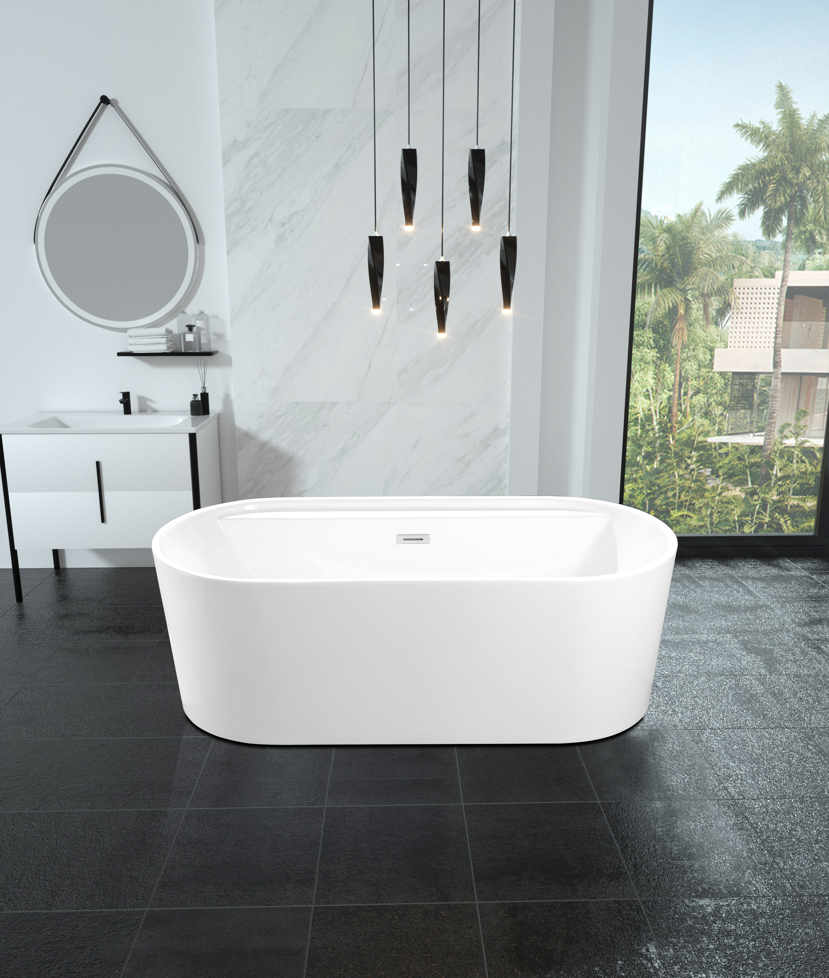 Mavaw acrylic bathtub free-standing bathtub